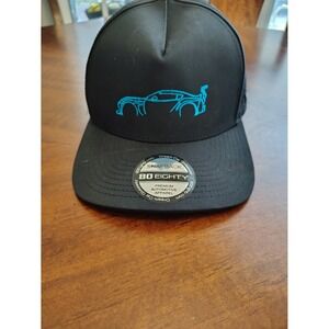 80 Eighty Limited Edition DCG#87 Black Teal Car Silhouette Snapback Hat NWT Men